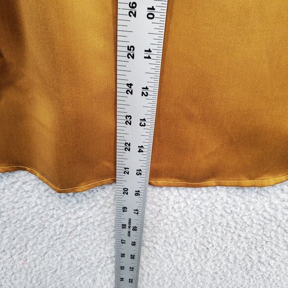 Ettitude Womens Sateen Cami Bamboo Gold Pullover V neck Adjustable Strap L New - Picture 4 of 7